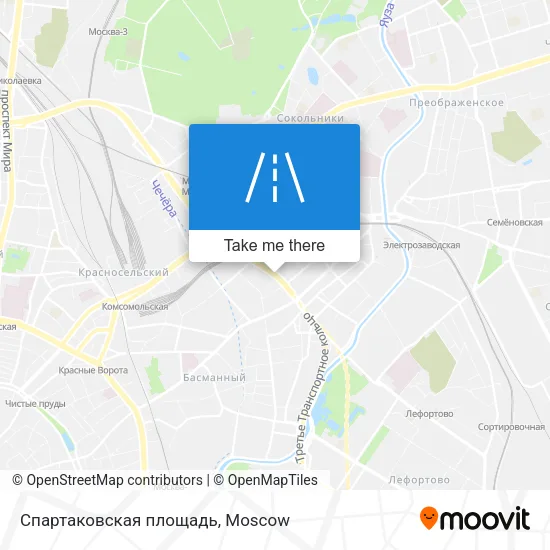 Спартаковская площадь map