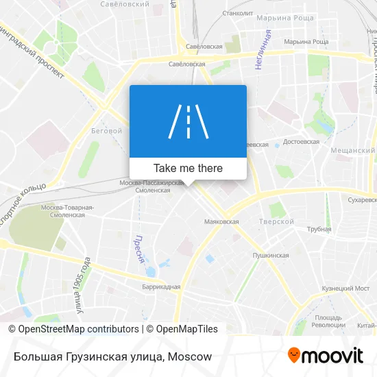 Большая Грузинская улица map
