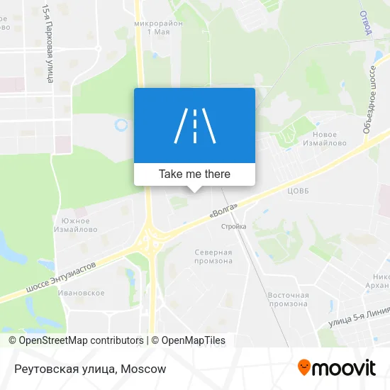 Реутовская улица map
