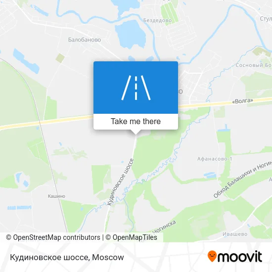 Кудиновское шоссе map