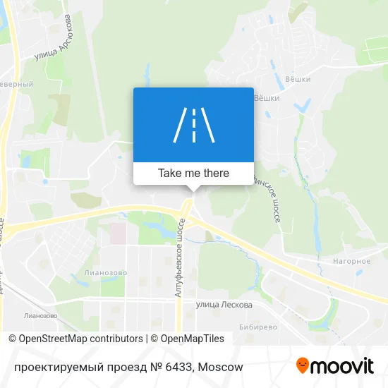 проектируемый проезд № 6433 map
