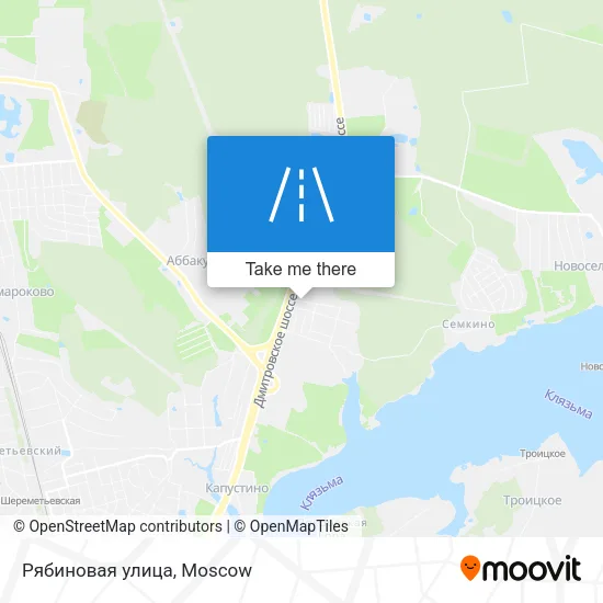 Рябиновая улица map