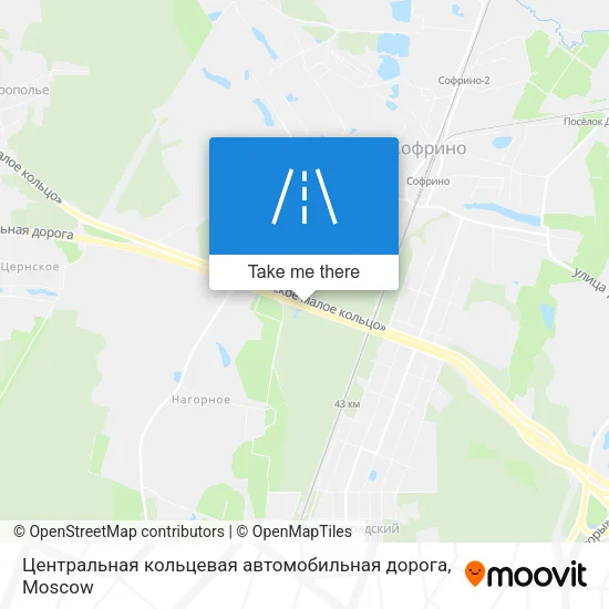 Центральная кольцевая автомобильная дорога map