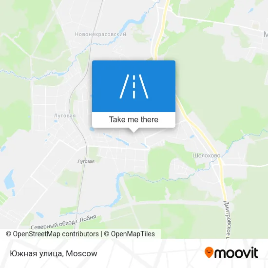 Южная улица map