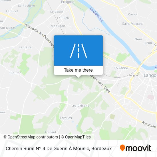 Chemin Rural Nº 4 De Guérin À Mounic map