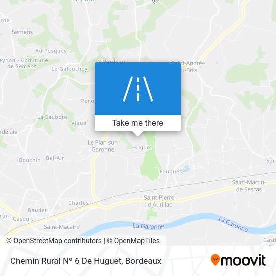 Chemin Rural Nº 6 De Huguet map