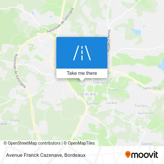 Avenue Franck Cazenave map