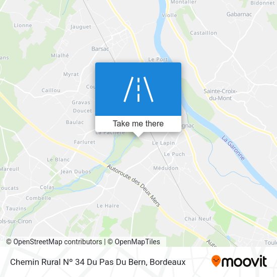 Chemin Rural Nº 34 Du Pas Du Bern map