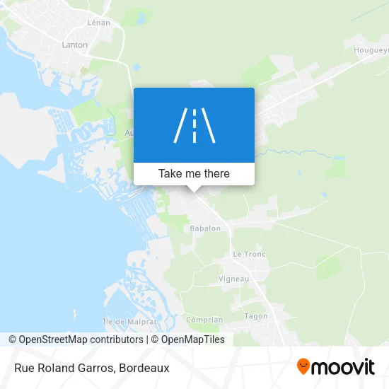 Rue Roland Garros map
