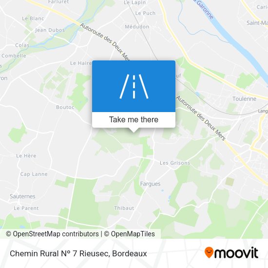 Chemin Rural Nº 7 Rieusec map