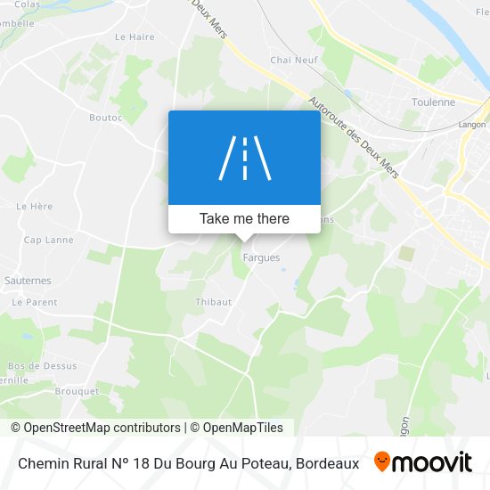 Chemin Rural Nº 18 Du Bourg Au Poteau map