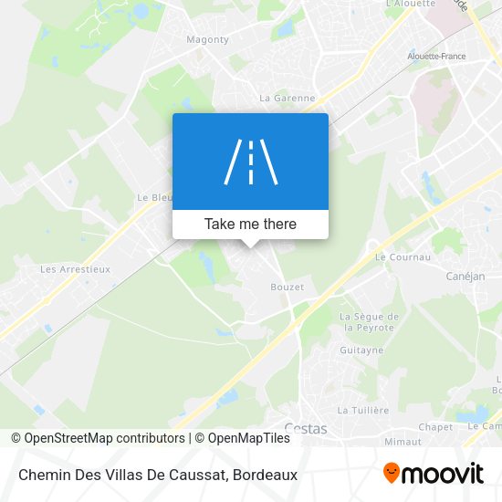 Chemin Des Villas De Caussat map