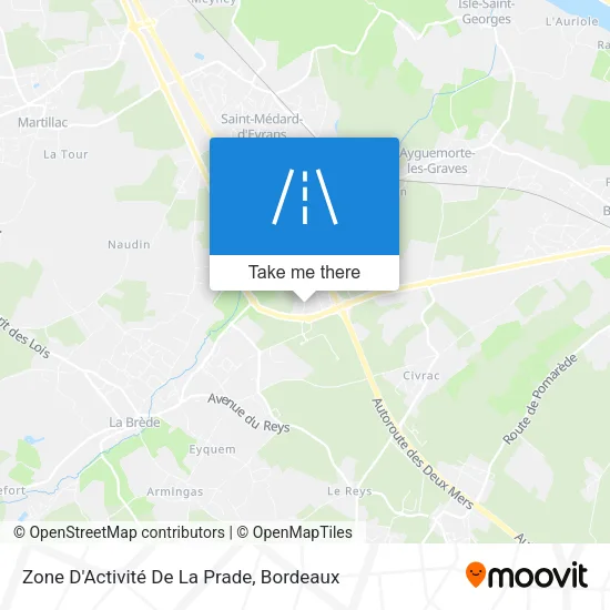 Zone D'Activité De La Prade map
