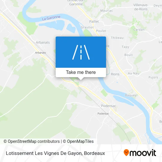 Lotissement Les Vignes De Gayon map
