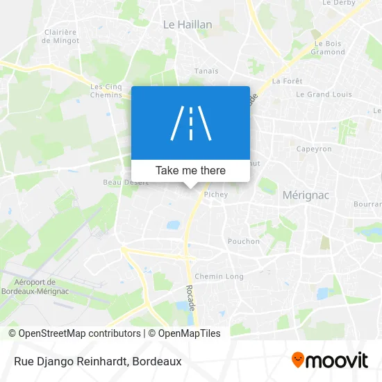 Rue Django Reinhardt map