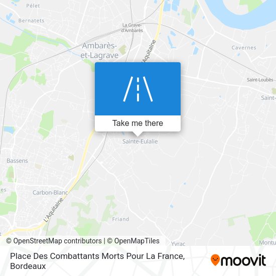 Place Des Combattants Morts Pour La France map