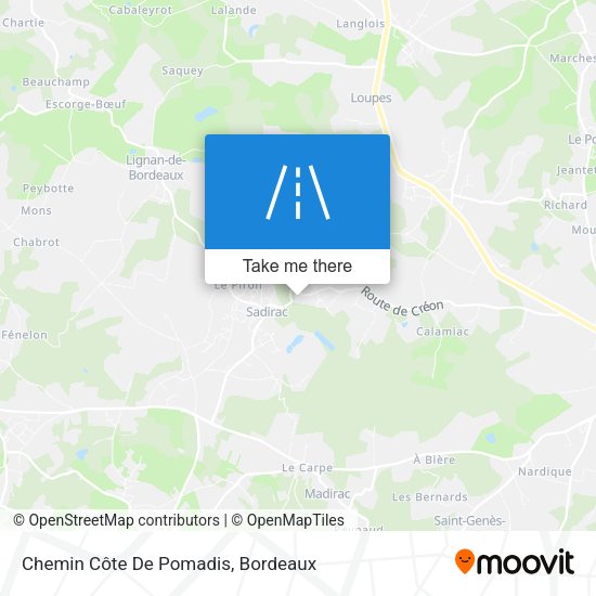 Chemin Côte De Pomadis map