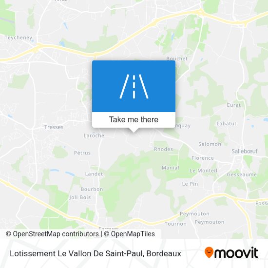 Lotissement Le Vallon De Saint-Paul map