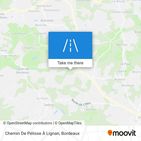 Chemin De Pélisse À Lignan map