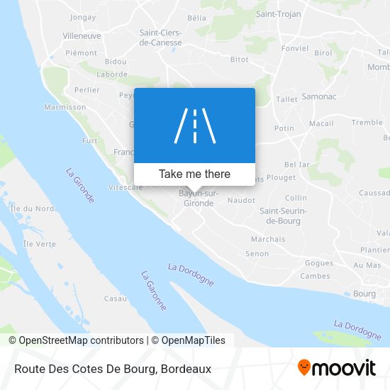 Route Des Cotes De Bourg map