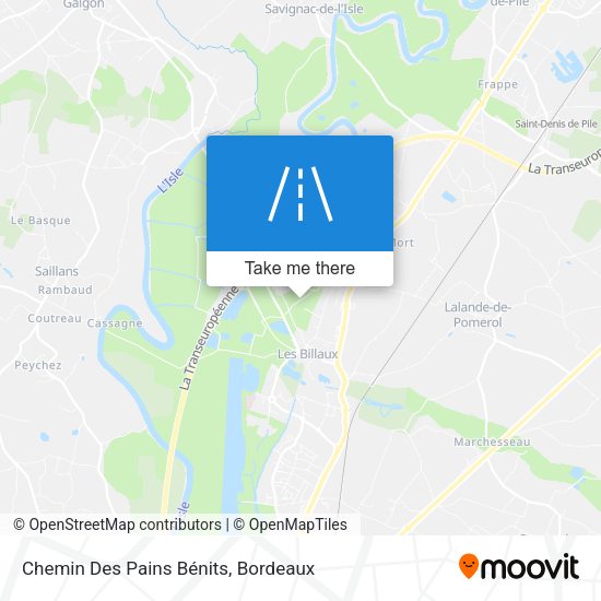 Chemin Des Pains Bénits map