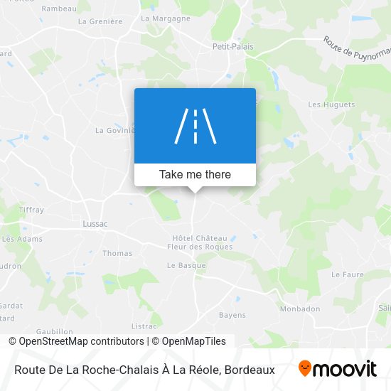 Route De La Roche-Chalais À La Réole map