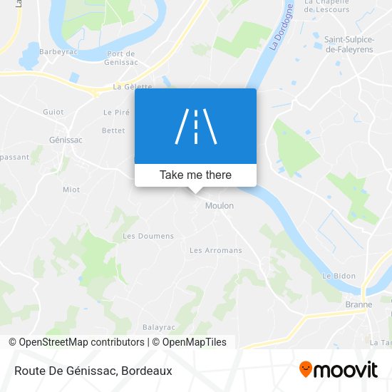 Route De Génissac map