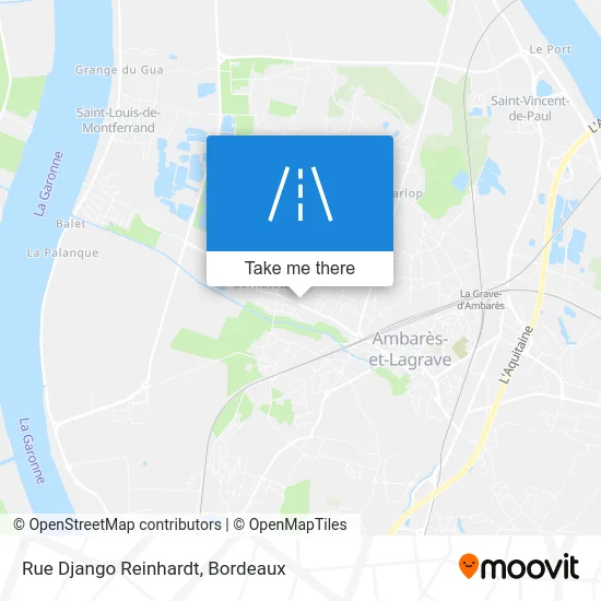 Rue Django Reinhardt map