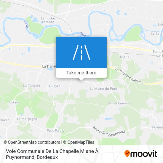 Voie Communale De La Chapelle Miane À Puynormand map