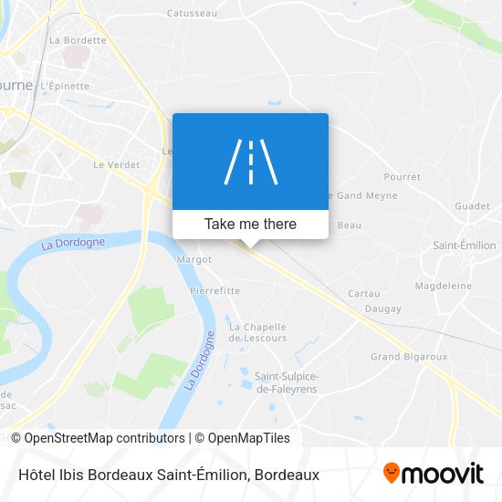 Hôtel Ibis Bordeaux Saint-Émilion map