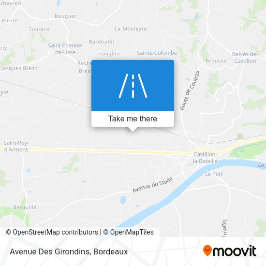 Avenue Des Girondins map
