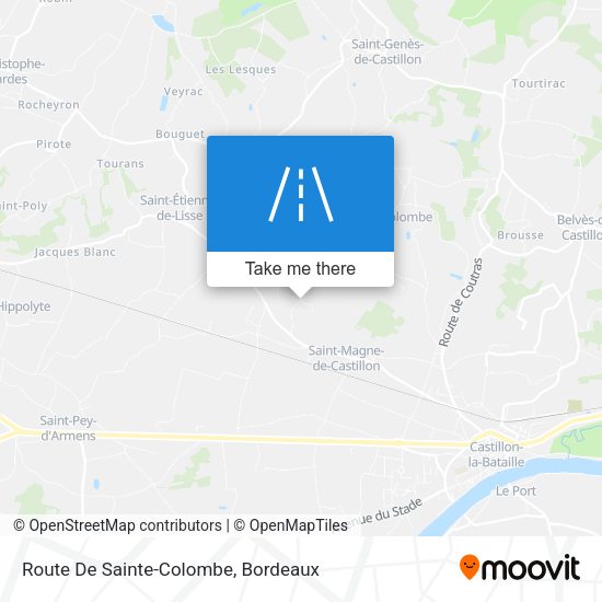 Route De Sainte-Colombe map