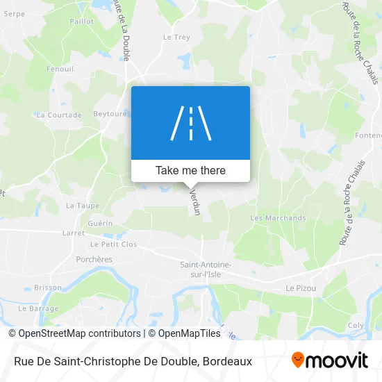 Rue De Saint-Christophe De Double map