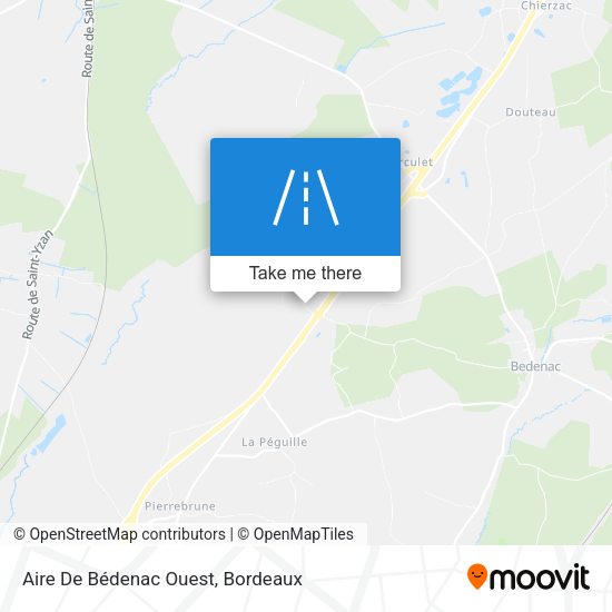 Aire De Bédenac Ouest map