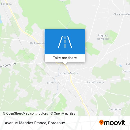 Avenue Mendès France map