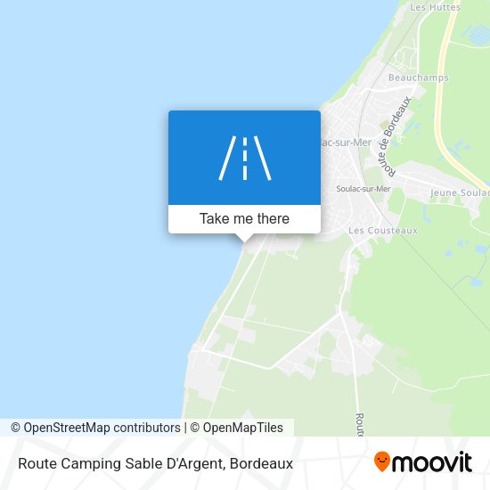 Route Camping Sable D'Argent map