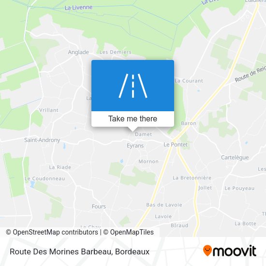 Route Des Morines Barbeau map