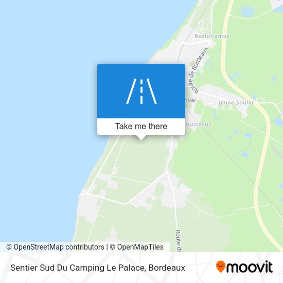 Sentier Sud Du Camping Le Palace map