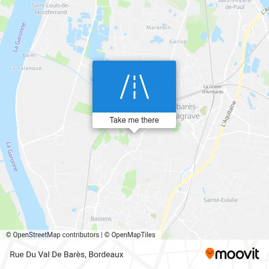 Rue Du Val De Barès map