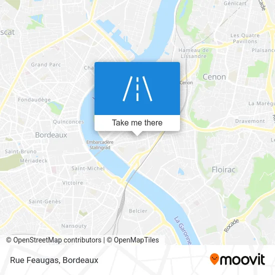 Rue Feaugas map