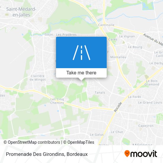 Promenade Des Girondins map