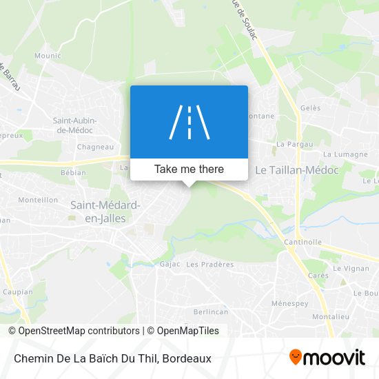 Chemin De La Baïch Du Thil map
