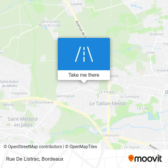 Rue De Listrac map
