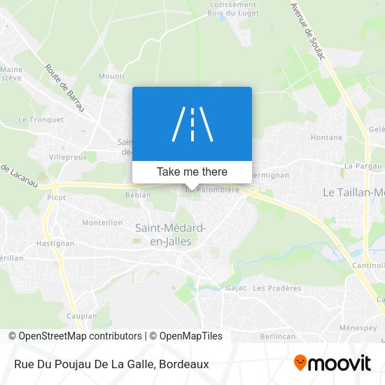 Rue Du Poujau De La Galle map