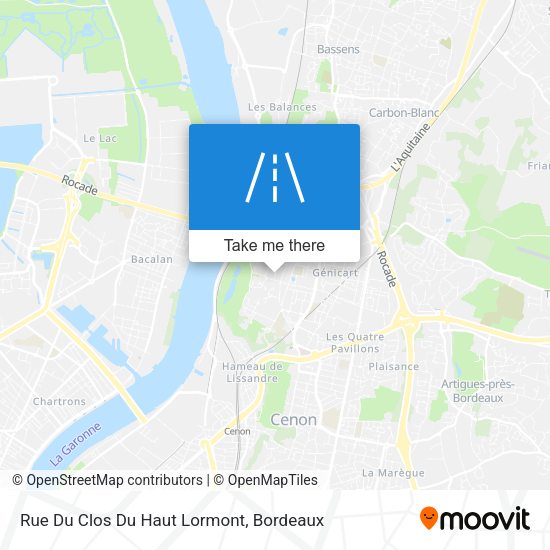 Rue Du Clos Du Haut Lormont map