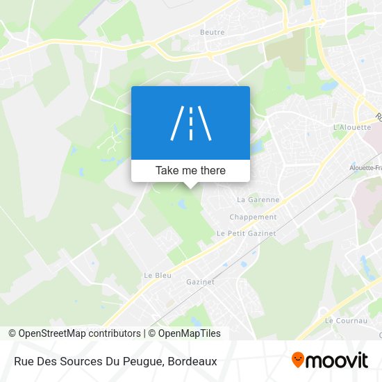 Rue Des Sources Du Peugue map