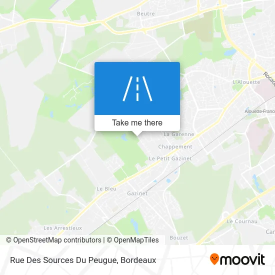 Rue Des Sources Du Peugue map