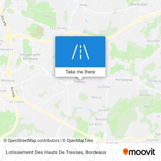 Lotissement Des Hauts De Tresses map