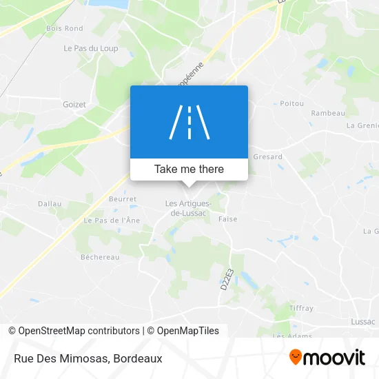 Rue Des Mimosas map
