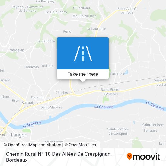 Chemin Rural Nº 10 Des Allées De Crespignan map
